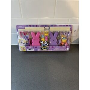 Polly Pocket x Easter PEEPS 6 Micro Dolls & 2 Playsets 6 Access. & 1 Clip On NEW